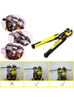 Generic SHB SelfAdjusting Automatic Cable Cutter Crimper 5 in 1 Multipurpose Tool Wire Stripping Cutting Pliers 1024 AWG 0260mm Yellow  - Image 3