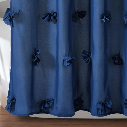 Lush Decor Riley Shower Curtain, 72" x 72", Navy - Image 4