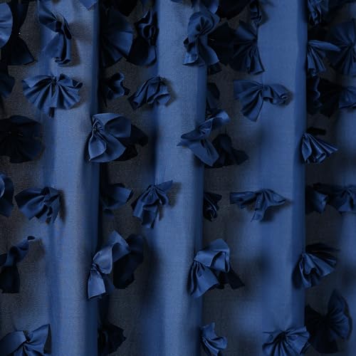 Lush Decor Riley Shower Curtain, 72" x 72", Navy - Image 3