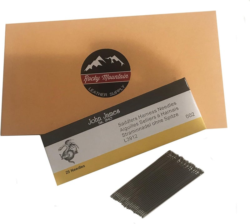 John James - RMLeatherSupply Harness Needles (Pack of 25) Blunt Tip for Leather, Quilting & Beadwork (Size 2) - Image 2