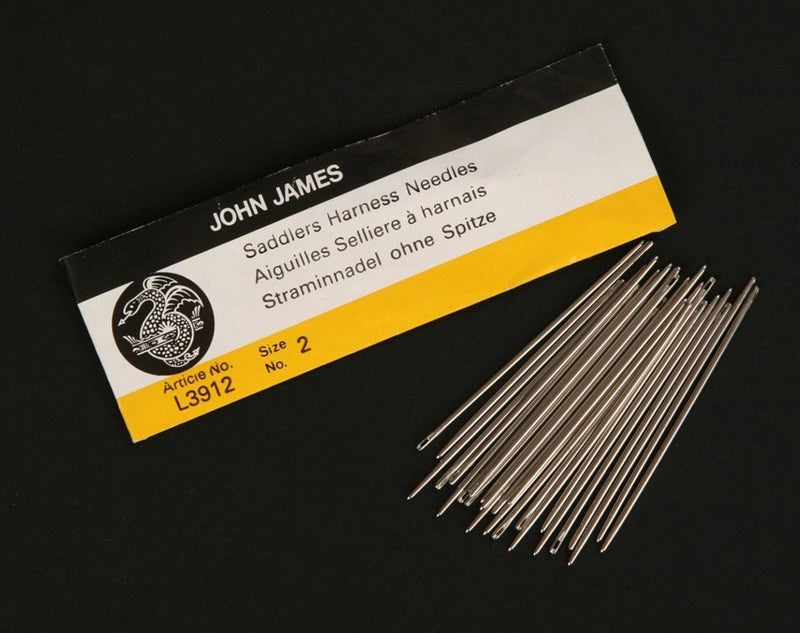John James - RMLeatherSupply Harness Needles (Pack of 25) Blunt Tip for Leather, Quilting & Beadwork (Size 2) - Image 1