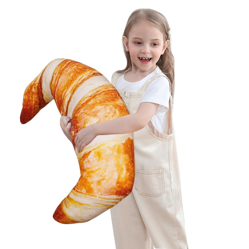 Wepop 28in 3D Simulation Bread Plush Croissant Pillow Baguette Pillows Food Pillows Adorable Soft Plushies Stuffed Toy Room Decor Funny Gift for Kids and Adults - Image 3