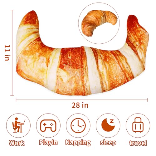 Wepop 28in 3D Simulation Bread Plush Croissant Pillow Baguette Pillows Food Pillows Adorable Soft Plushies Stuffed Toy Room Decor Funny Gift for Kids and Adults - Image 5