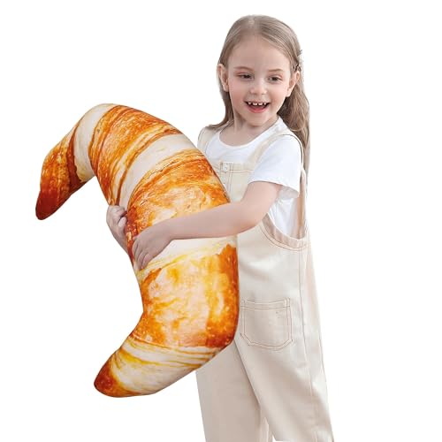 Wepop 28in 3D Simulation Bread Plush Croissant Pillow Baguette Pillows Food Pillows Adorable Soft Plushies Stuffed Toy Room Decor Funny Gift for Kids and Adults - Image 1