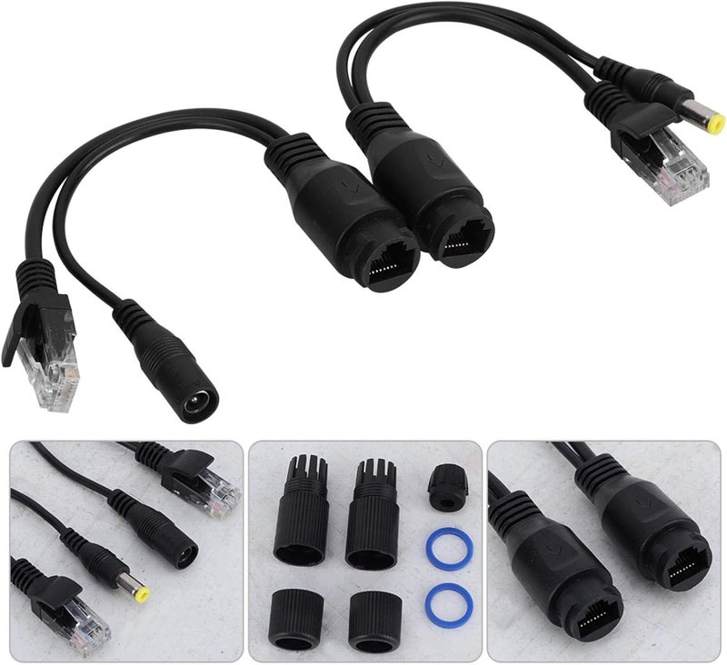 comfrt POE Adapter, 12V Passive Ethernet Power Supply Portable Ultra-long Transmission Cable Distributor(Black) - Image 4