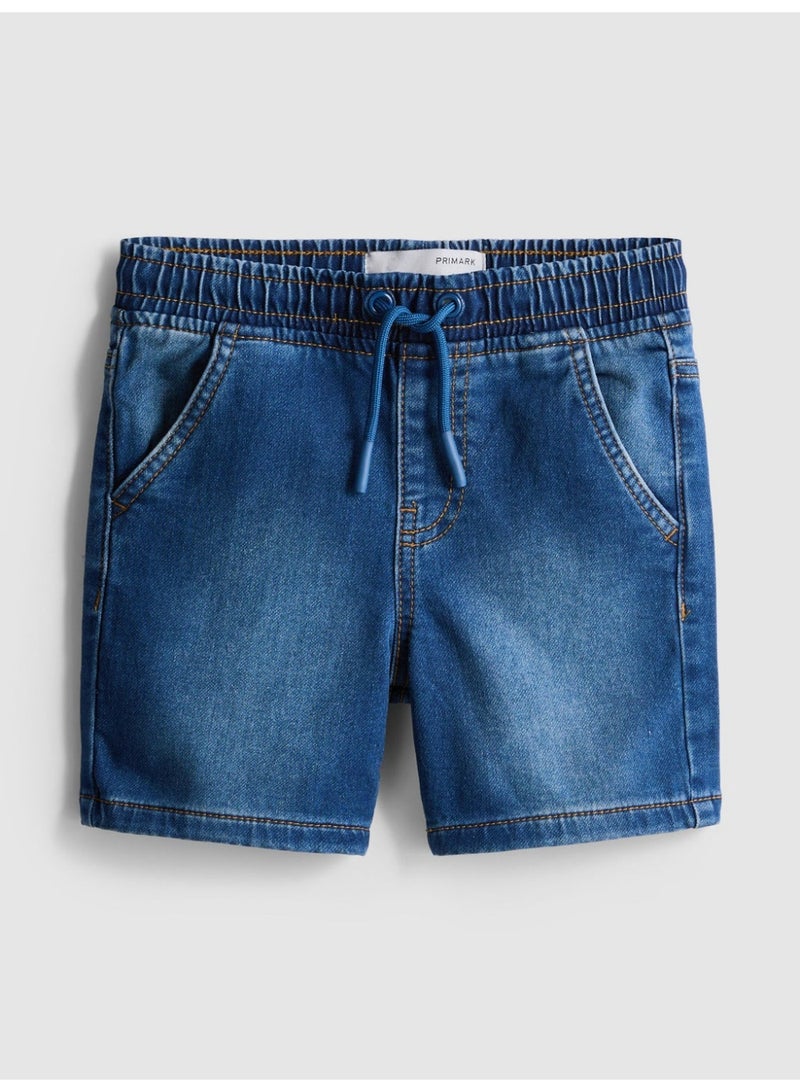 PRIMARK A pair of drawstring-detail denim shorts with pockets, 4 to 5 Years - Image 1