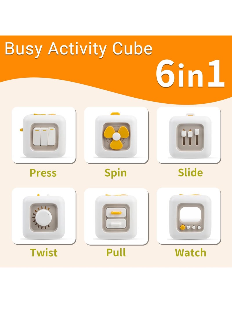 KASTWAVE Montessori Busy Cube for Toddlers 1-3,Car Travel Toys Busy Board Activity Cube,Learning Stocking Stuffers Educational Birthday Gifts Sensory Baby Toys 12-18 Months  - Image 3