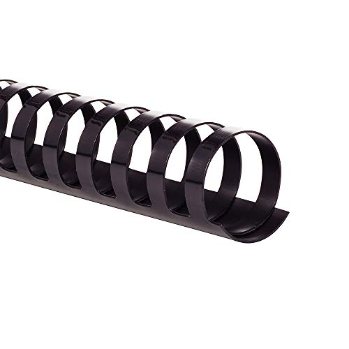 GBC Binding Spines / Spirals / Coils, 1" Diameter, 225 Sheet Capacity, CombBind, Black, 100 Pack (4000118) - Image 5