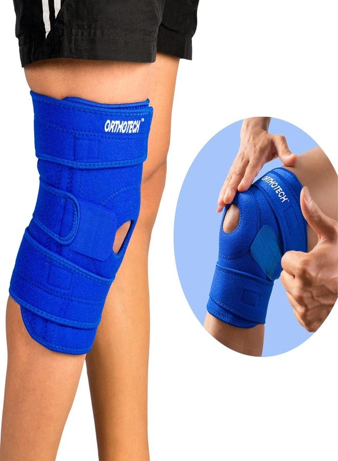 Orthotech Knee Stabilizer Brace | Adjustable Compression with Open-Patella Design | Breathable Fabric for Comfort (Black) - Image 3