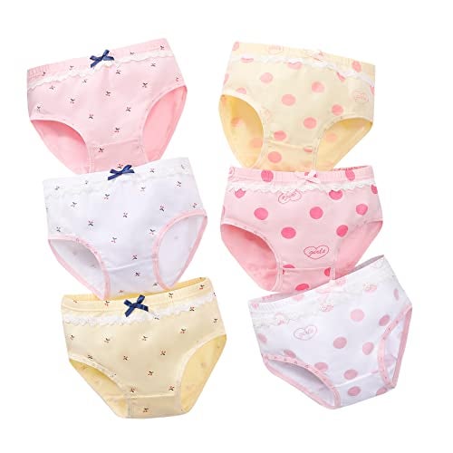 Orinery Baby Kids Underwear Breathable Cotton Panties Toddler Girls Undies Soft Assorted Briefs 6-Pack(Color A, 1-2T) - Image 2