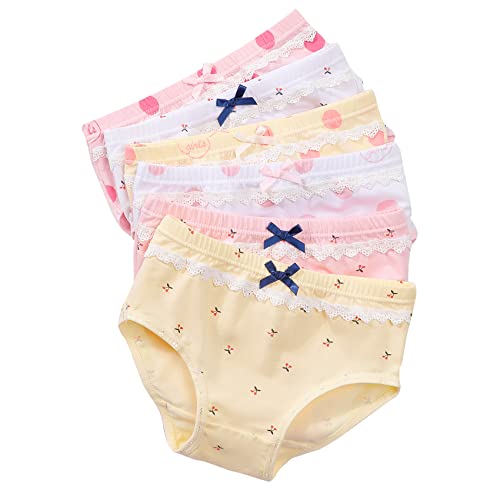 Orinery Baby Kids Underwear Breathable Cotton Panties Toddler Girls Undies Soft Assorted Briefs 6-Pack(Color A, 1-2T) - Image 3