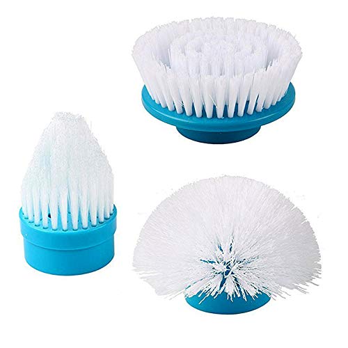 Replacement Brush Heads for Hurricane Spin Scrubber with MultiFunction Set of 3FlatDomeCorner and Adapter for Bathroom Floor Wall and Kitchen