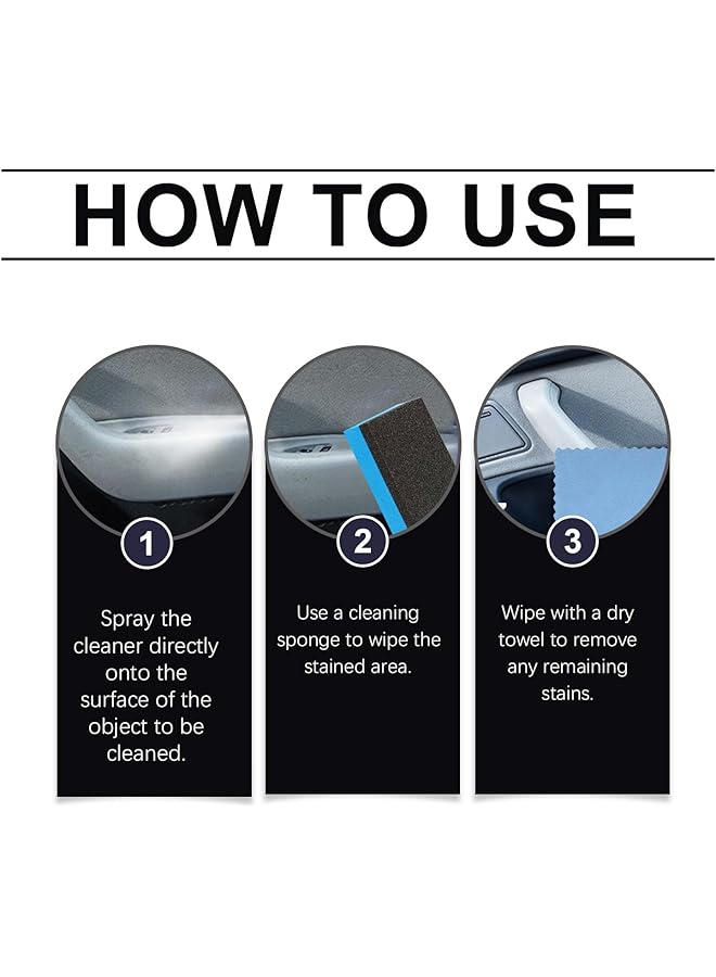 KASTWAVE Upgrade Car Interior Cleaner And Polish, 100Ml All-Purpose Auto Detailing Spray For Leather, Rubber & Plastic Surfaces, Multi-Purpose Car Detail Cleaner Solution - Image 5