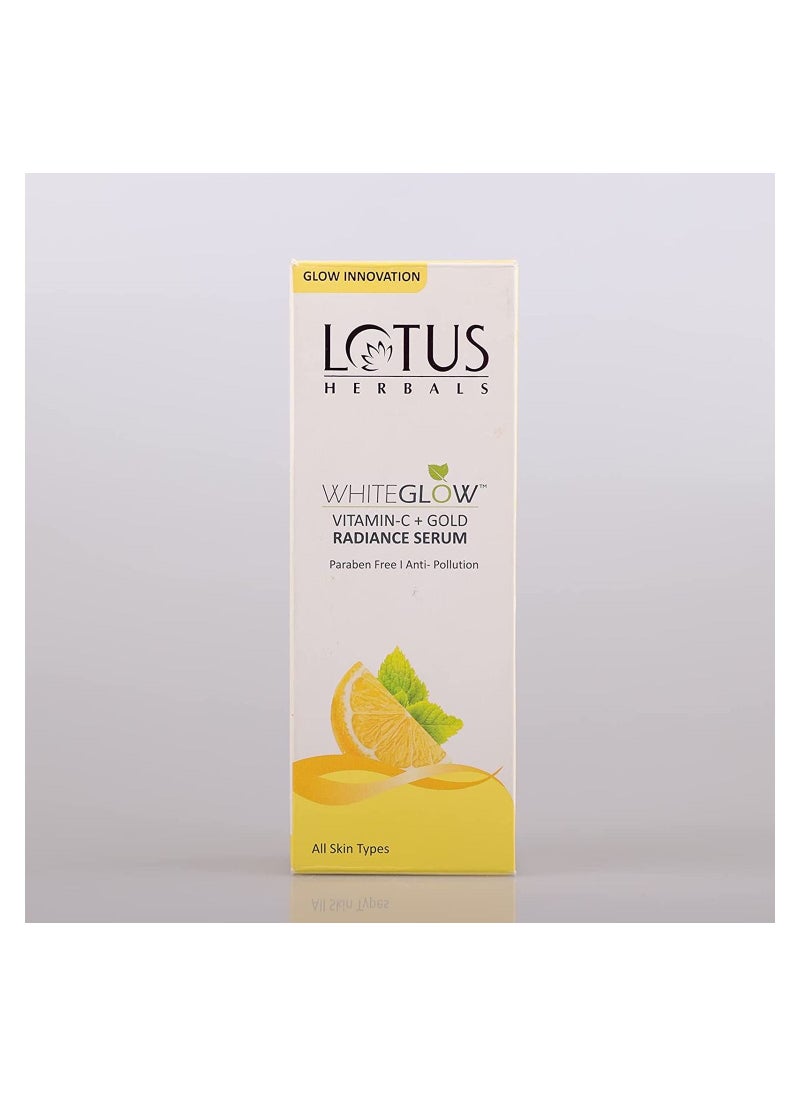 LOTUS HERBALS Herbals WhiteGlow Vitamin C And Gold Radiance Face Serum For Dull & Dry Skin Brightening & Hydrating 30ml Yellow  - Image 3