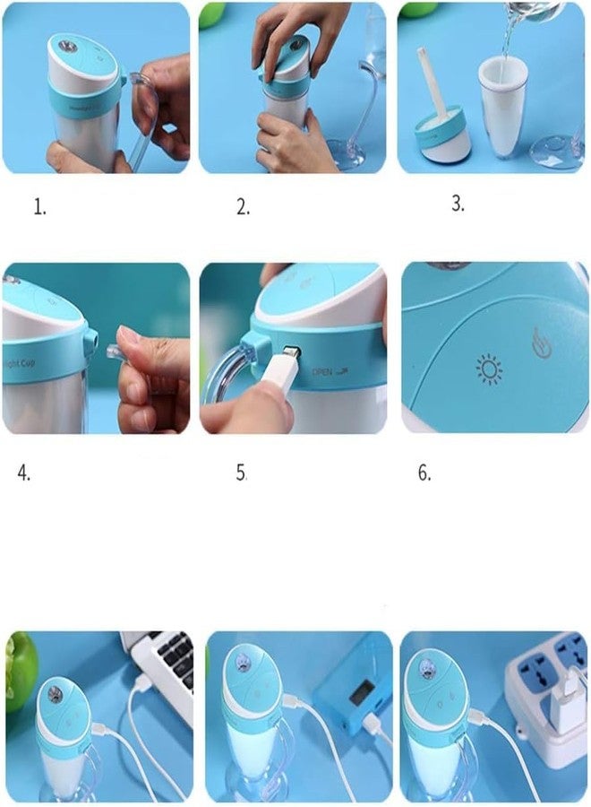 Raptas (Special 15-Year Warranty) humidifiers Moonlight Cup USB Mini Humidifier with LED Ambient Night Light for Home and Creative Small Humidifier - Image 2