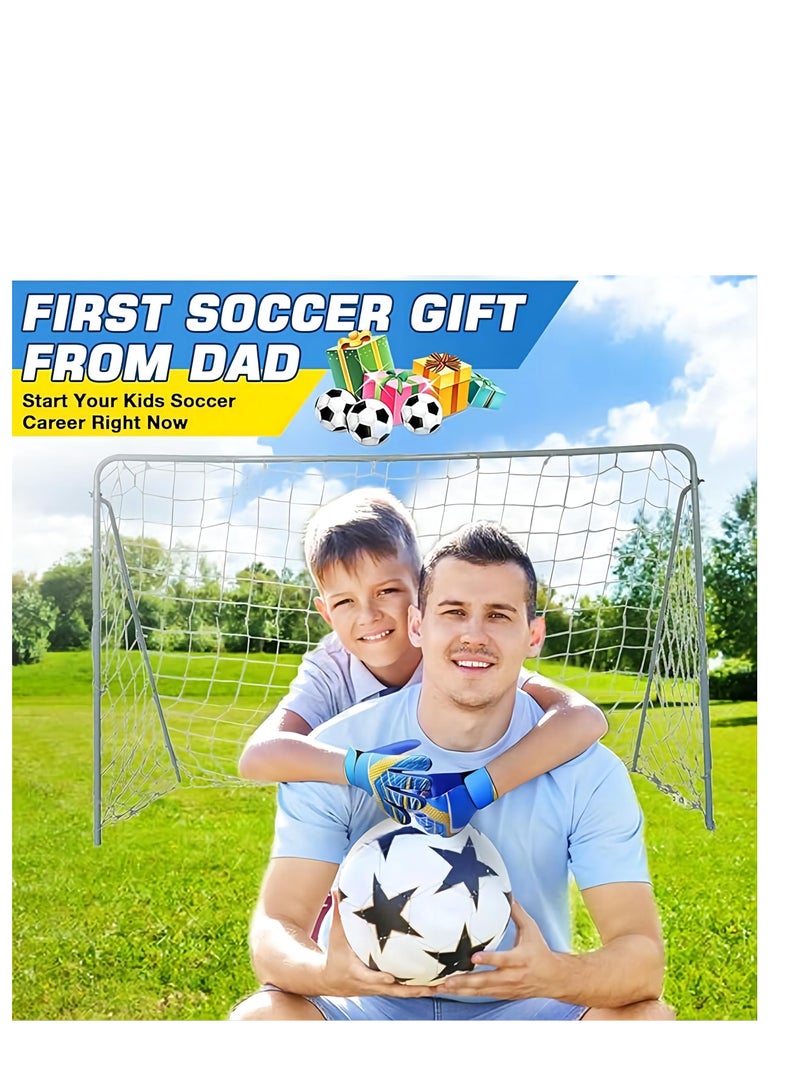 SM Youth Goalkeeper Soccer Gloves - Anti-Slip Latex Palm, Soft PU Back, Embossed Design for Kids and Teens  - Image 5