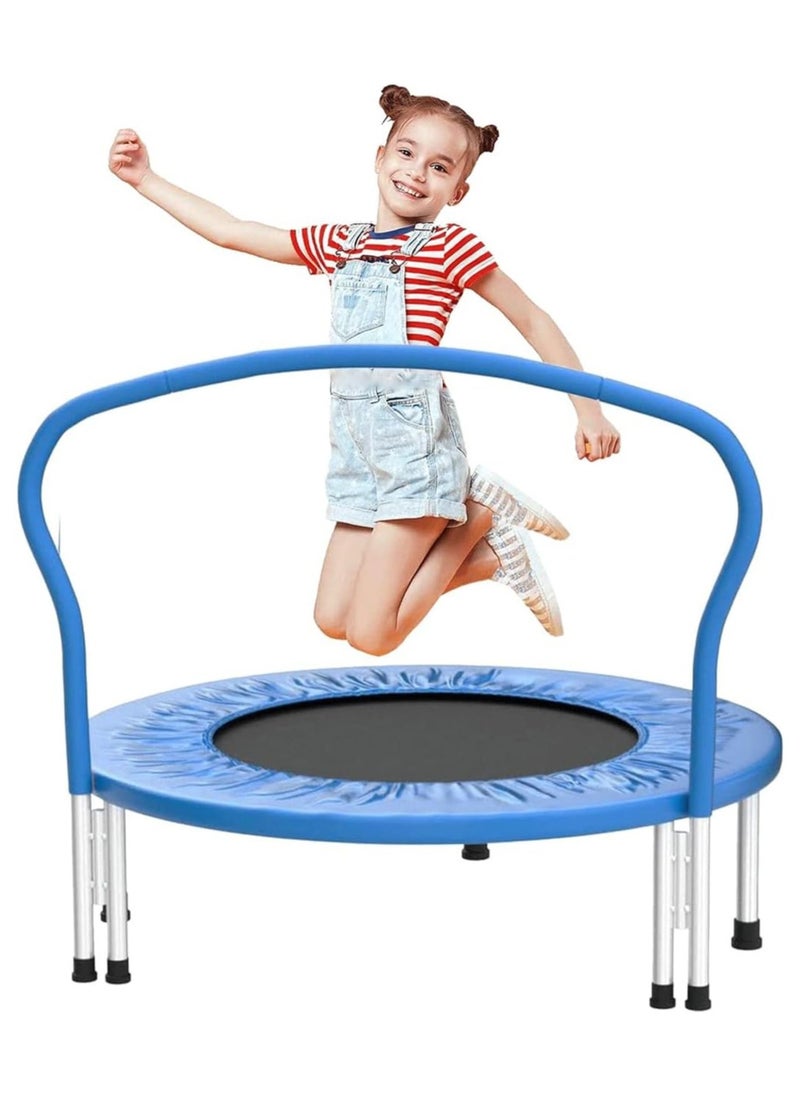 Sky Land Fitness 36" Jumping Trampoline For Kids | Fitness Rebounder With Removable Foam Handle & Safety Pad/Bungee Cords, Stable & Quiet Exercise Rebounder For Indoor & Outdoor, EM-8101  - Image 2