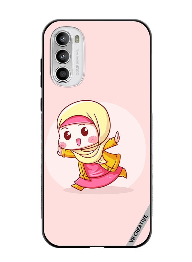 VR CREATIVE Protective Case Cover For Motorola Moto G82 Cute Lady In Hijab Design Multicolour - Image 1