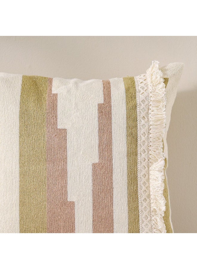 DANUBE HOME وسادة منسوجة | وسادة رمي للحديقة ديكور المزرعة | وسادة زخرفية لمقاعد الجلوس الخارجية كرسي أريكة أرجوحة جناح 45X45 سم - وردي باهت - Image 2