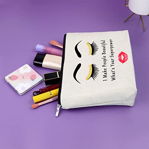 Sazuwu Beautician Gifts for Women Makeup Bag Honeydew Super Power Makeup Lover Gift Ideas Cosmetic Bag Funny Birthday Graduation Christmas Friendship Present for Friend Travel Pouch - Image 5