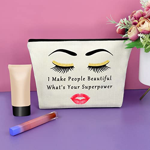 Sazuwu Beautician Gifts for Women Makeup Bag Honeydew Super Power Makeup Lover Gift Ideas Cosmetic Bag Funny Birthday Graduation Christmas Friendship Present for Friend Travel Pouch - Image 4
