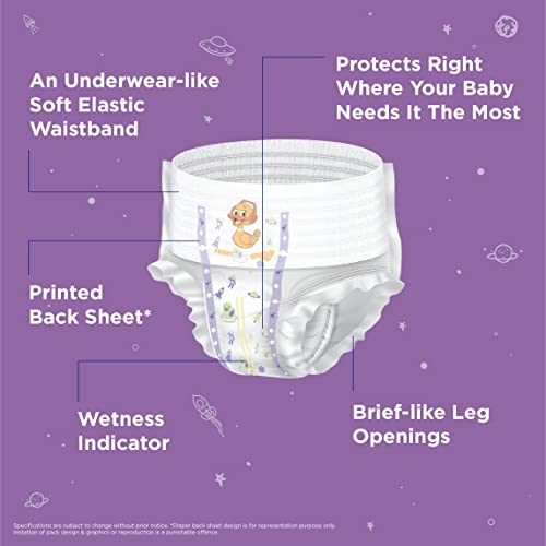 Snuggy Baby Diaper Pants Medium 36 Count (Pack of 1), 6-11 kgs, Rapid Absorption, Anti - Bacterial - Image 2