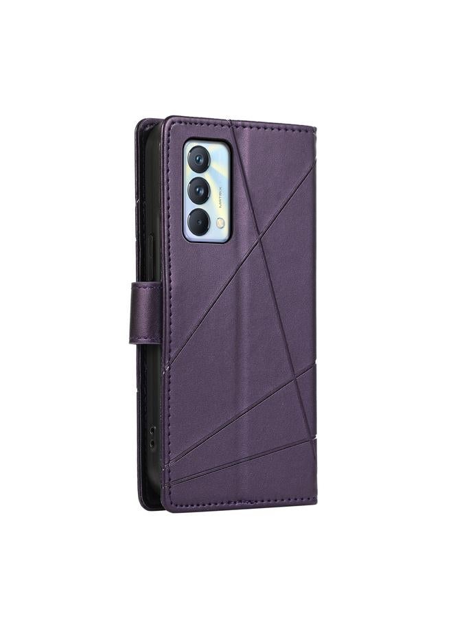S-TOP Case For Realme GT Master PU Genuine Leather Texture Embossed Line Phone Case - Image 3