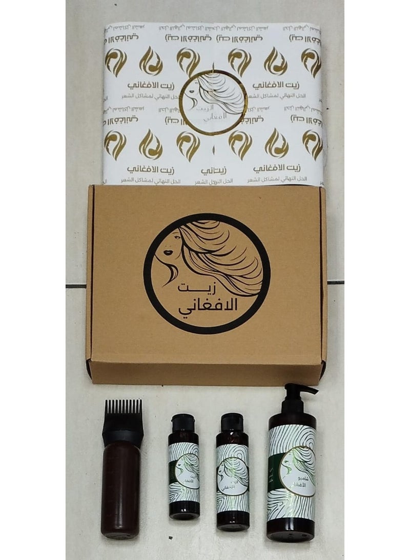 Afghani Afghan Herbal Hair Oil & Shampoo Set For Fast Hair Growth & Hair Fall Control – Natural Formula For Thick, Shiny Hair – 4 Bottles Combo - Image 2