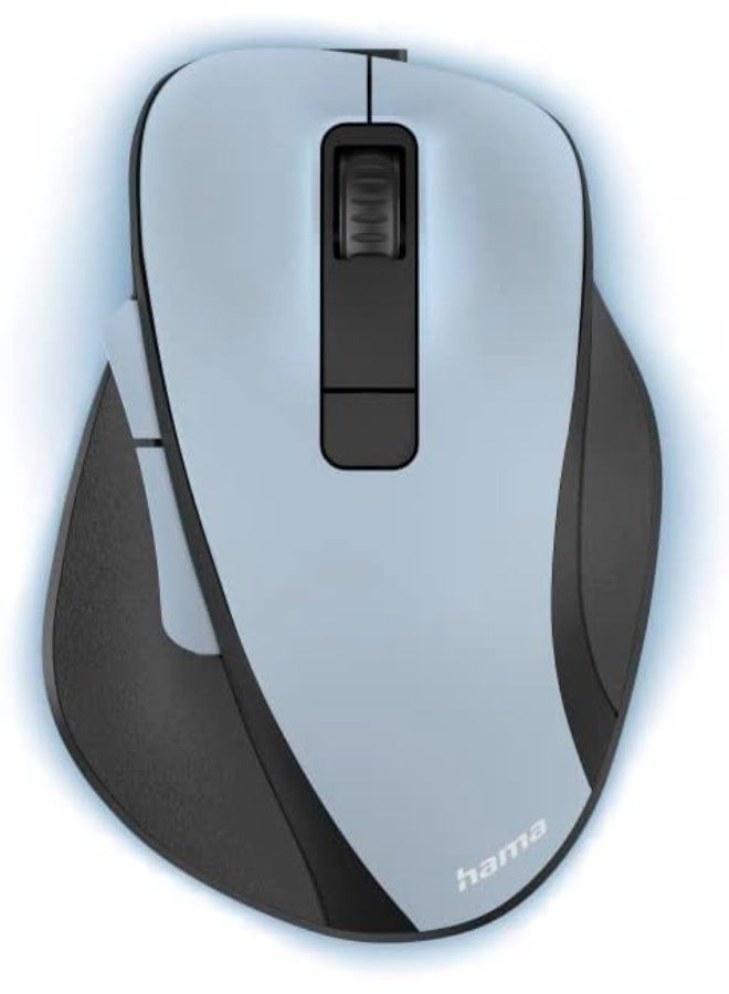 هاما ماوس هاما WM-500 اللاسلكي البصري بستة أزرار، هادئ، قابل لإعادة الشحن، ازرق - Image 1