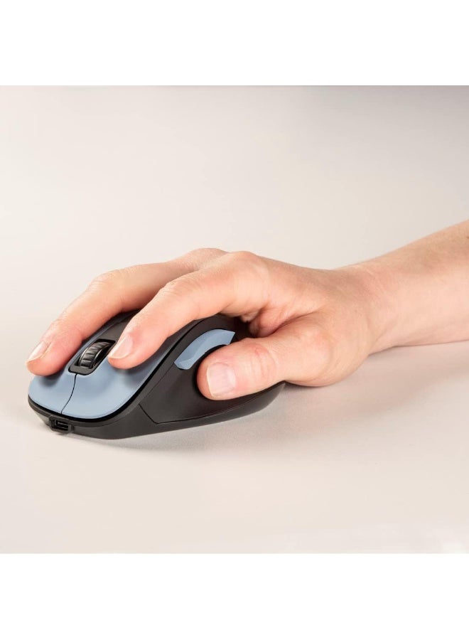 هاما ماوس هاما WM-500 اللاسلكي البصري بستة أزرار، هادئ، قابل لإعادة الشحن، ازرق - Image 3
