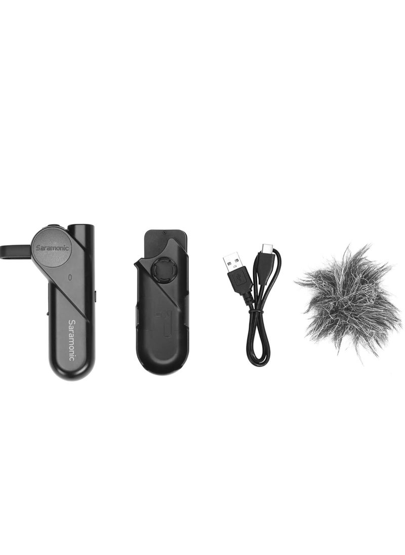 Saramonic - Btw Wireless Bluetooth Clip On Microphone With 3.5Mm Headphone Out And Noise Reduction For Computers Smartphones Tablets And More Black - Image 1