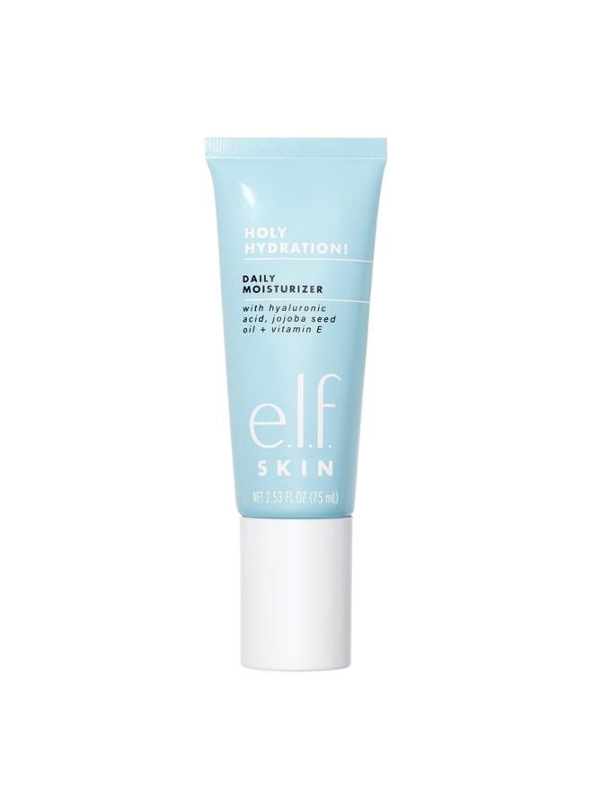 elf SKIN ترطيب مقدس! مرطب يومي للترطيب، تركيبة فائقة الترطيب، مدعمة بالألوة، زيت الجوجوبا وزبدة الشيا، نباتي وخالي من القسوة، 2.53 أونصة سائلة - Image 1