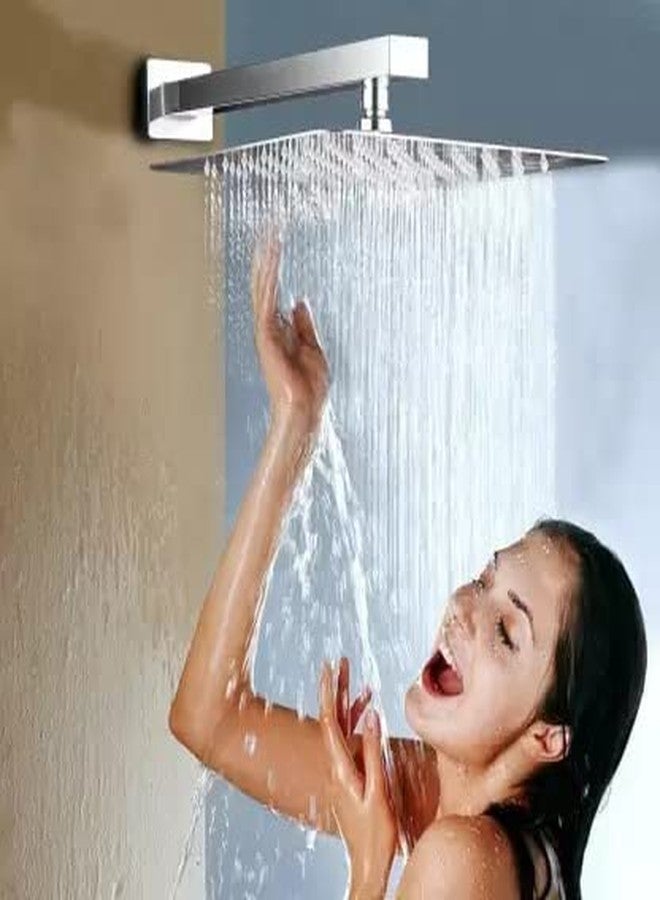 HOME13™ Shower Head Stainless Steel High Pressure Rainfall Bathroom Shower Head Strong & Long Lasting Maintenance Free Overhead Shower (8x8 (8inch), Ultra Slim) - Image 1
