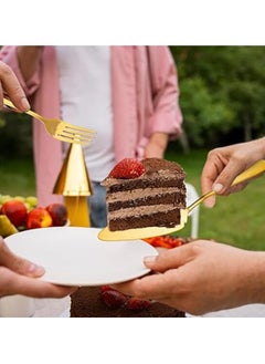 RATSAW Cake Serving Set Wedding Cake Knife and Server Set with Forks Cake Cutting Utensils Stainless Steel Cake Cutter Serrated Cake Knife Professional Dessert Server for Cake Cheese Pie Pizza  - Image 3