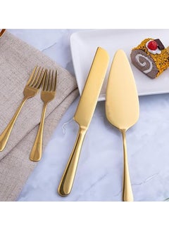 RATSAW Cake Serving Set Wedding Cake Knife and Server Set with Forks Cake Cutting Utensils Stainless Steel Cake Cutter Serrated Cake Knife Professional Dessert Server for Cake Cheese Pie Pizza  - Image 4