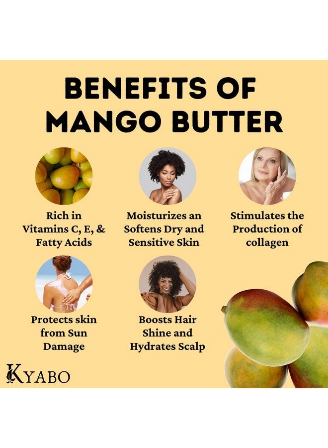 Kyabo 100% Pure Mango Butter Raw Organic & Unrefined Chemicalfree Natural Skin Moisturizer Great For Diy Body Butters Lip Balm Sun Tanning Soaps & Lotions (5 Lb) - Image 3
