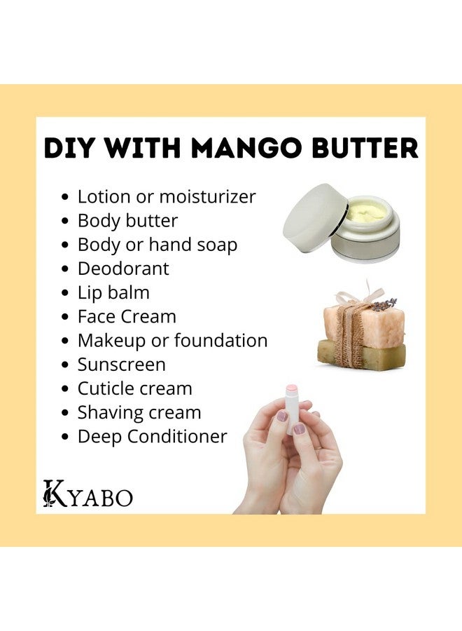 Kyabo 100% Pure Mango Butter Raw Organic & Unrefined Chemicalfree Natural Skin Moisturizer Great For Diy Body Butters Lip Balm Sun Tanning Soaps & Lotions (5 Lb) - Image 5