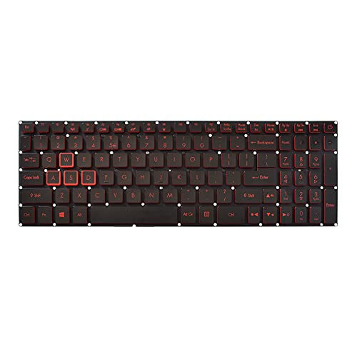 SUNMALL Replacement Keyboard with Backlit Compatible with Acer Nitro 5 AN515-31 AN515-41 AN515-42 AN515-51 AN515-52 AN515-53 N17C1 Black US Layout - Image 1