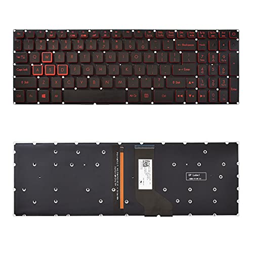SUNMALL Replacement Keyboard with Backlit Compatible with Acer Nitro 5 AN515-31 AN515-41 AN515-42 AN515-51 AN515-52 AN515-53 N17C1 Black US Layout - Image 3