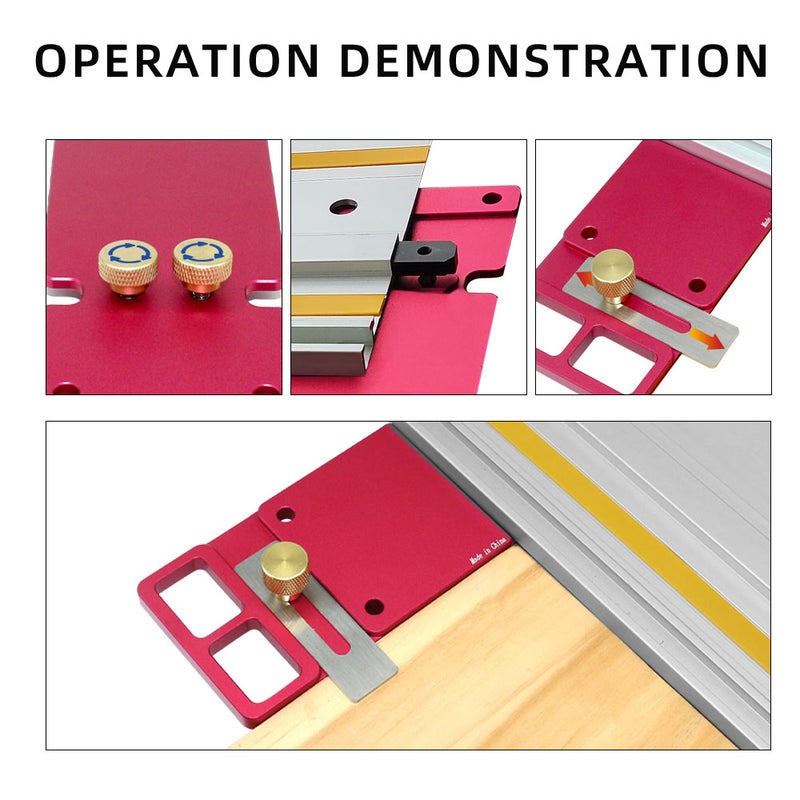 220MM Right Angle Circle Saw Guide Rail Positioning Plate 90 Degree Aluminum Alloy Electric Circular Saw Track Angle Stop for Woodworking Engraving Machine Angle Cutting - Image 2