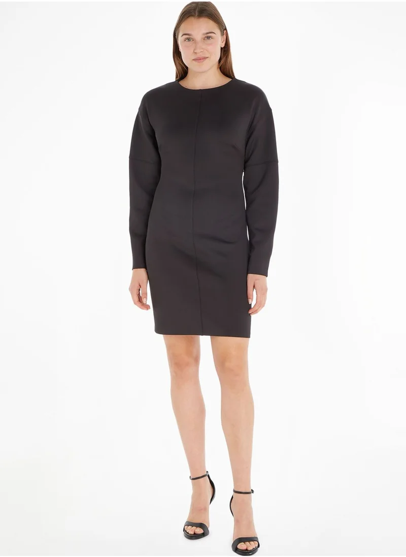 CALVIN KLEIN Round Neck Knitted Bodycon Dress