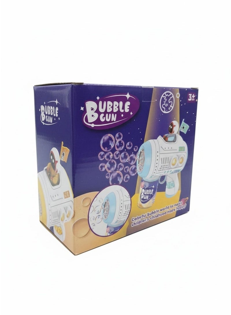 Space Astronaut Bubble Gun – Automatic Bubble Shooter with LED Lights & Included AA Batteries | Cosmic Design , Comes with Bubble Solution ,Fun Outdoor Toy for Kids - Image 3