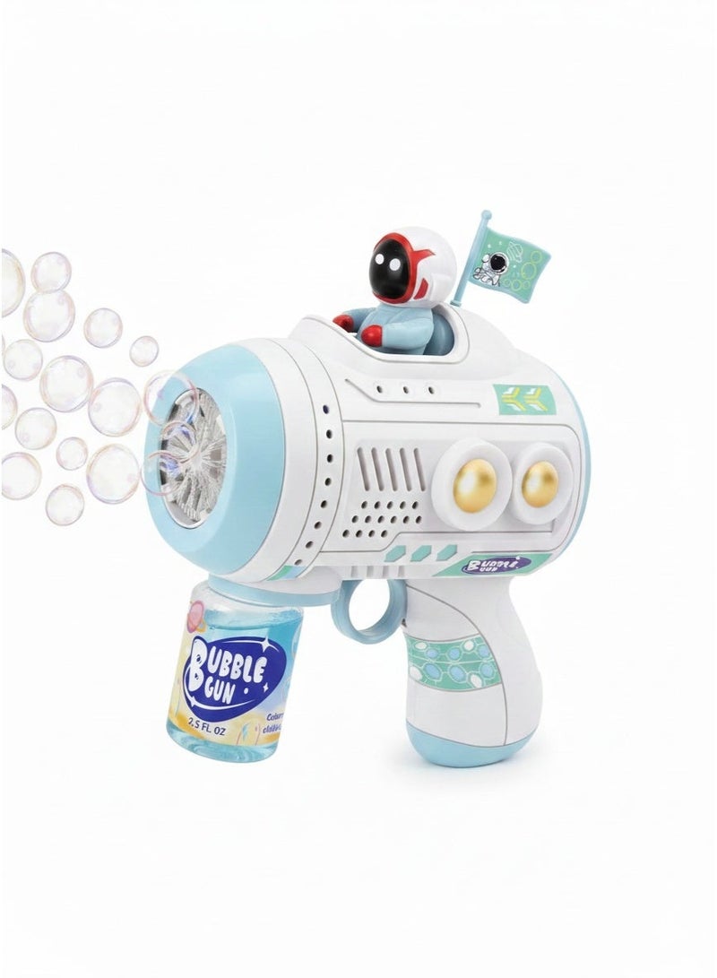 Space Astronaut Bubble Gun – Automatic Bubble Shooter with LED Lights & Included AA Batteries | Cosmic Design , Comes with Bubble Solution ,Fun Outdoor Toy for Kids - Image 1