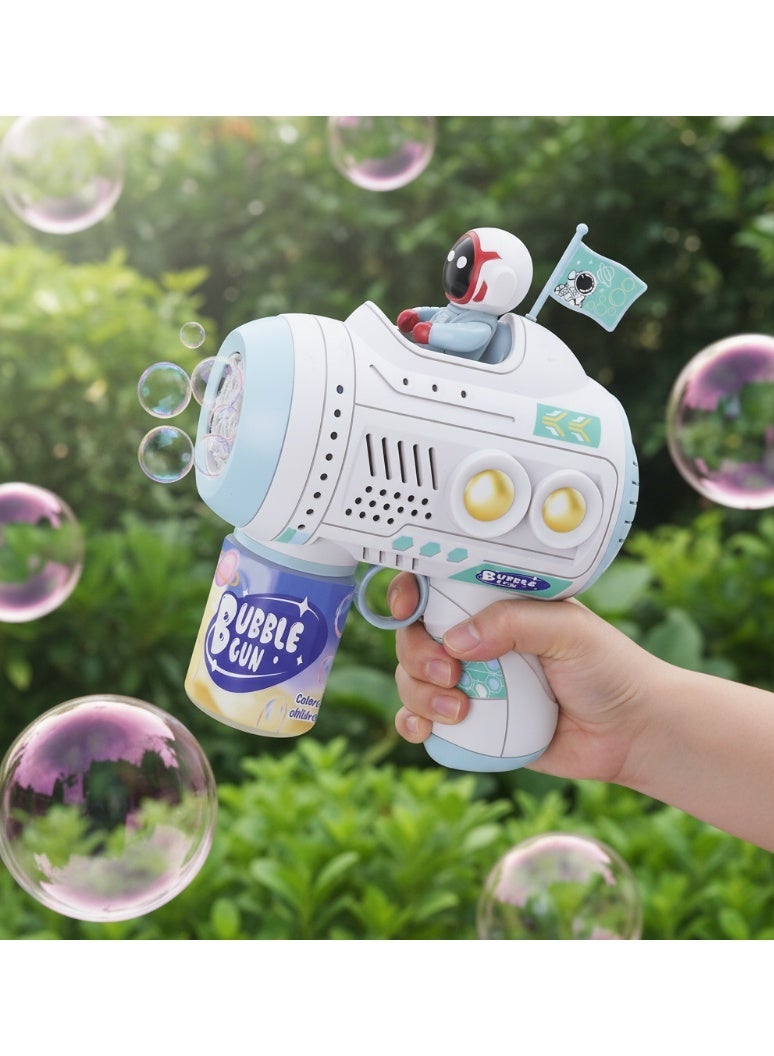 Space Astronaut Bubble Gun – Automatic Bubble Shooter with LED Lights & Included AA Batteries | Cosmic Design , Comes with Bubble Solution ,Fun Outdoor Toy for Kids - Image 2