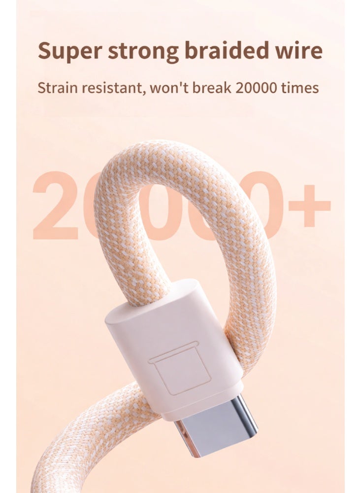 أفو باور بنك شحن متنقل صغير وخفيف 20000mAh شحن سريع PD مع سلكين مدمجين – بطارية متنقلة بلون الوردي الأنيق للآيفون وسامسونج وأندرويد - Image 4