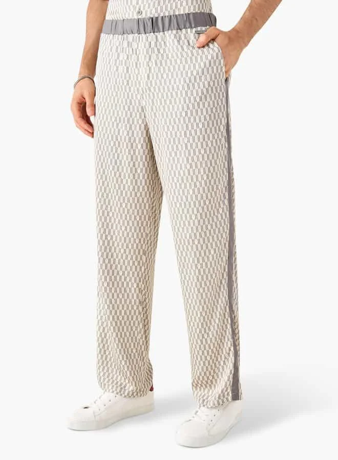 Emperor Emperor Printed Flexi Waist Pants with Elasticated Waistband