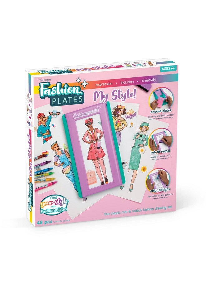 PlayMonster Fashion Plates - My Style - Drawing Kit with Mix-and-Match Design Plates - Make 100s of Modern Fashion Designs - Art Activity - for Kids Ages 6 and Up - Image 1