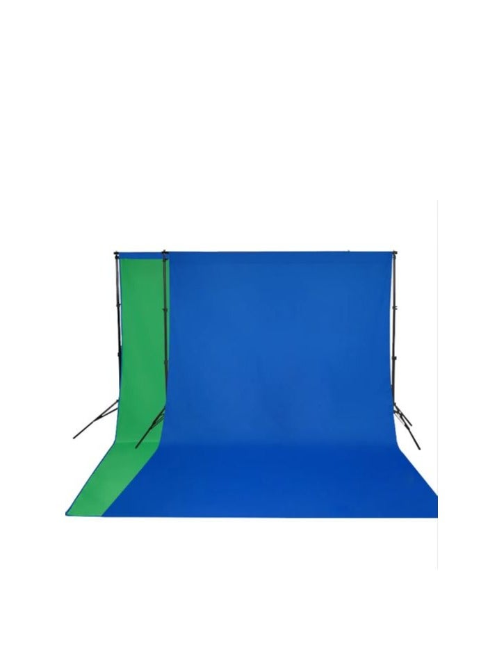 PROMAGE PM-DB23 BLUE/GREEN DUAL BACKDROP 2X3M - Image 1