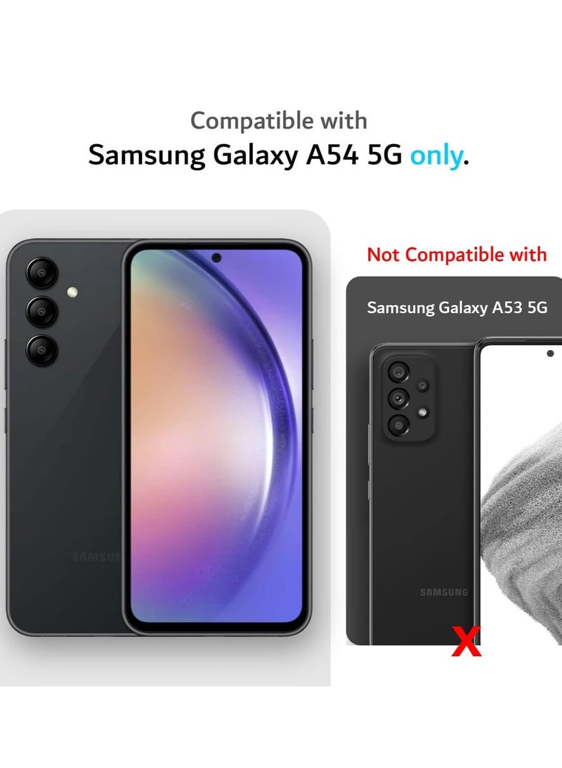 ELTRAZONE Case Compatible with Samsung Galaxy A54 5G - Soft TPU Liquid Silicone Cover with Shockproof Rubber and 2 Tempered Glass Protective Films (Maroon) - Image 2