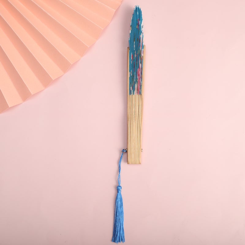 2Pcs Foldable Fan Silk Fan Delicate Unique Ornament Adornment Fan for Daily Stage ( , ) - Image 5